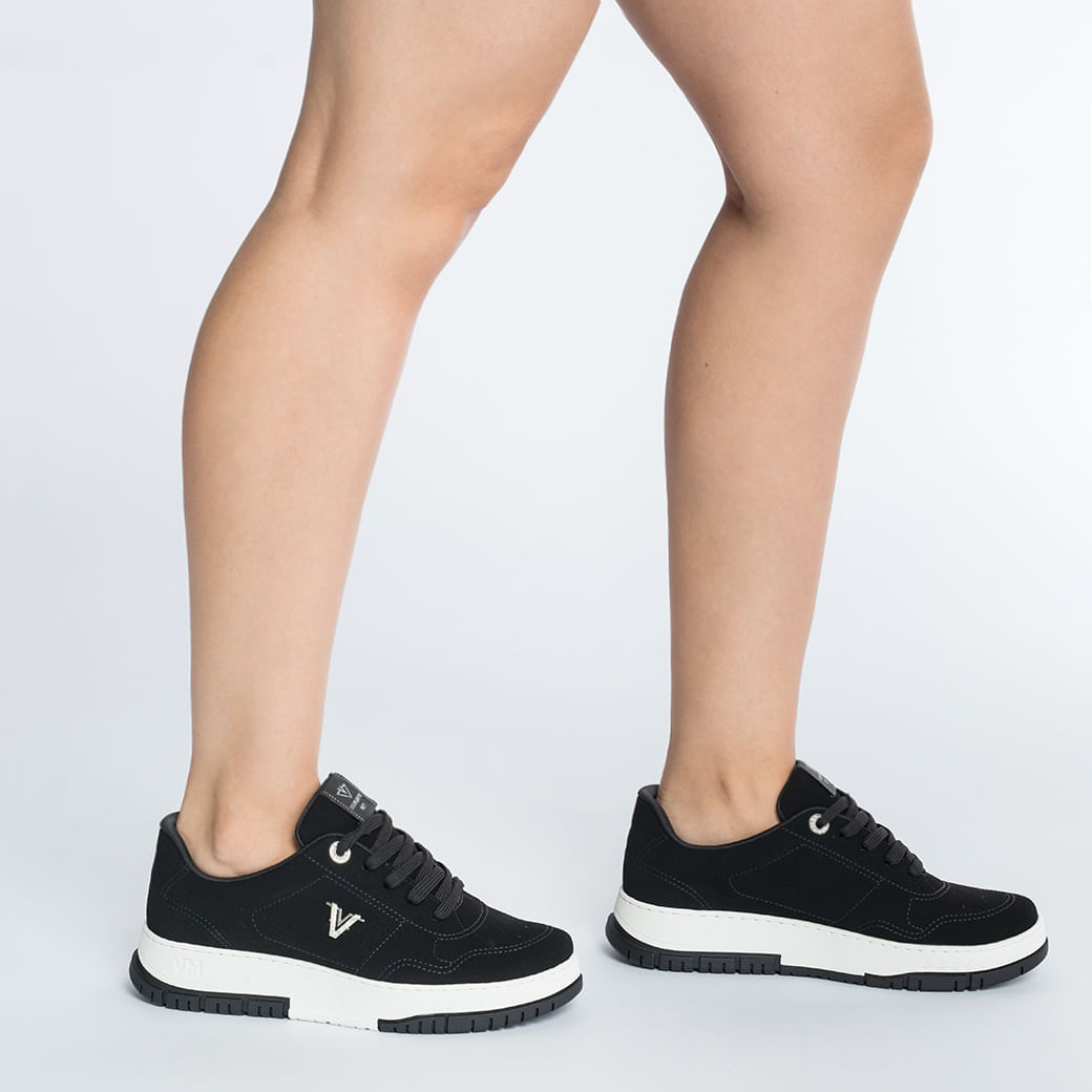 Via Marte Tenis Casual 219-011-01 Preto Nobuck1